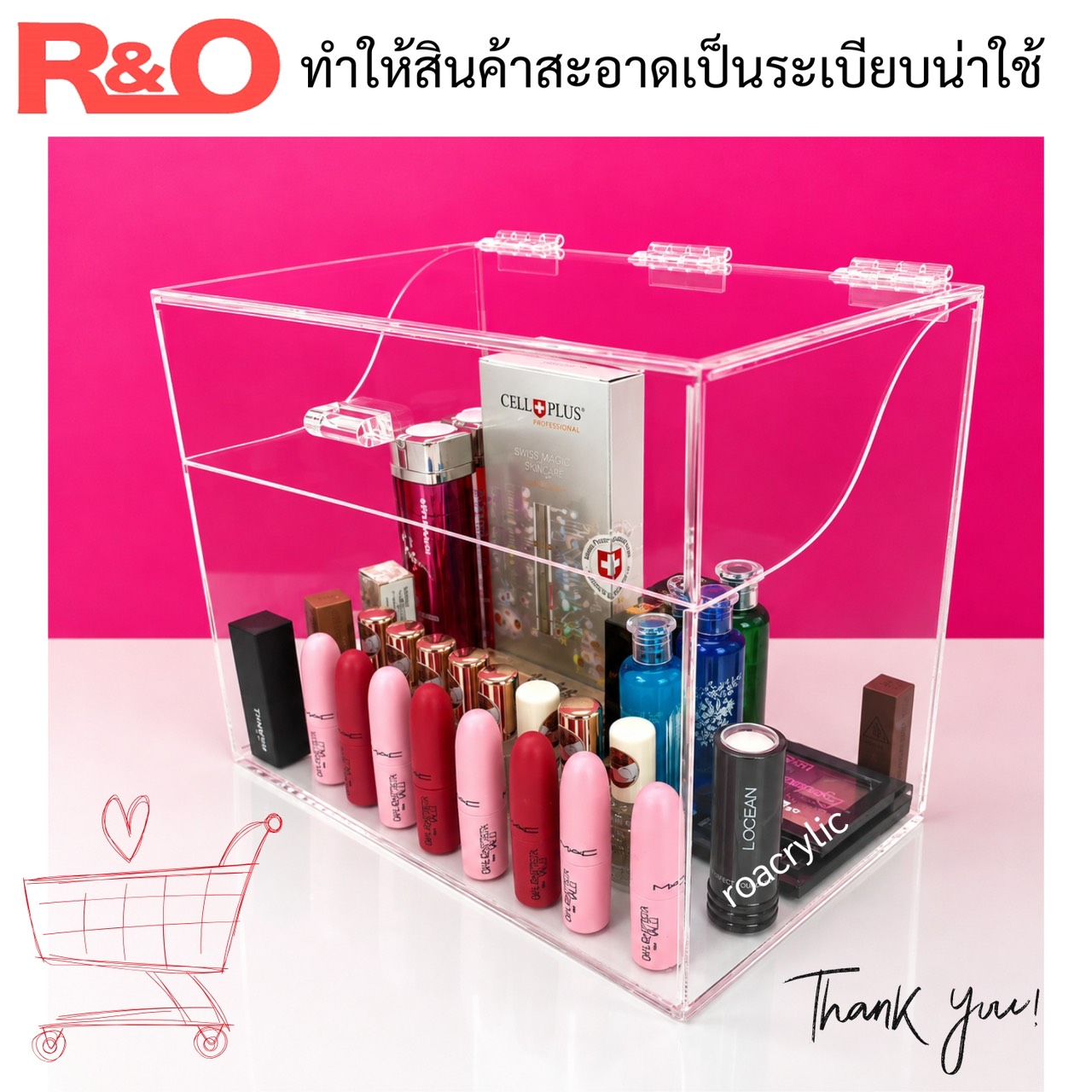 กล่องอะคริลิคใสอเนกประสงค์ พร้อมฝาปิด Clear Acrylic 2 กล่องอะคริลิคใสอเนกประสงค์ พร้อมฝาปิด Clear Acrylic - Image 2