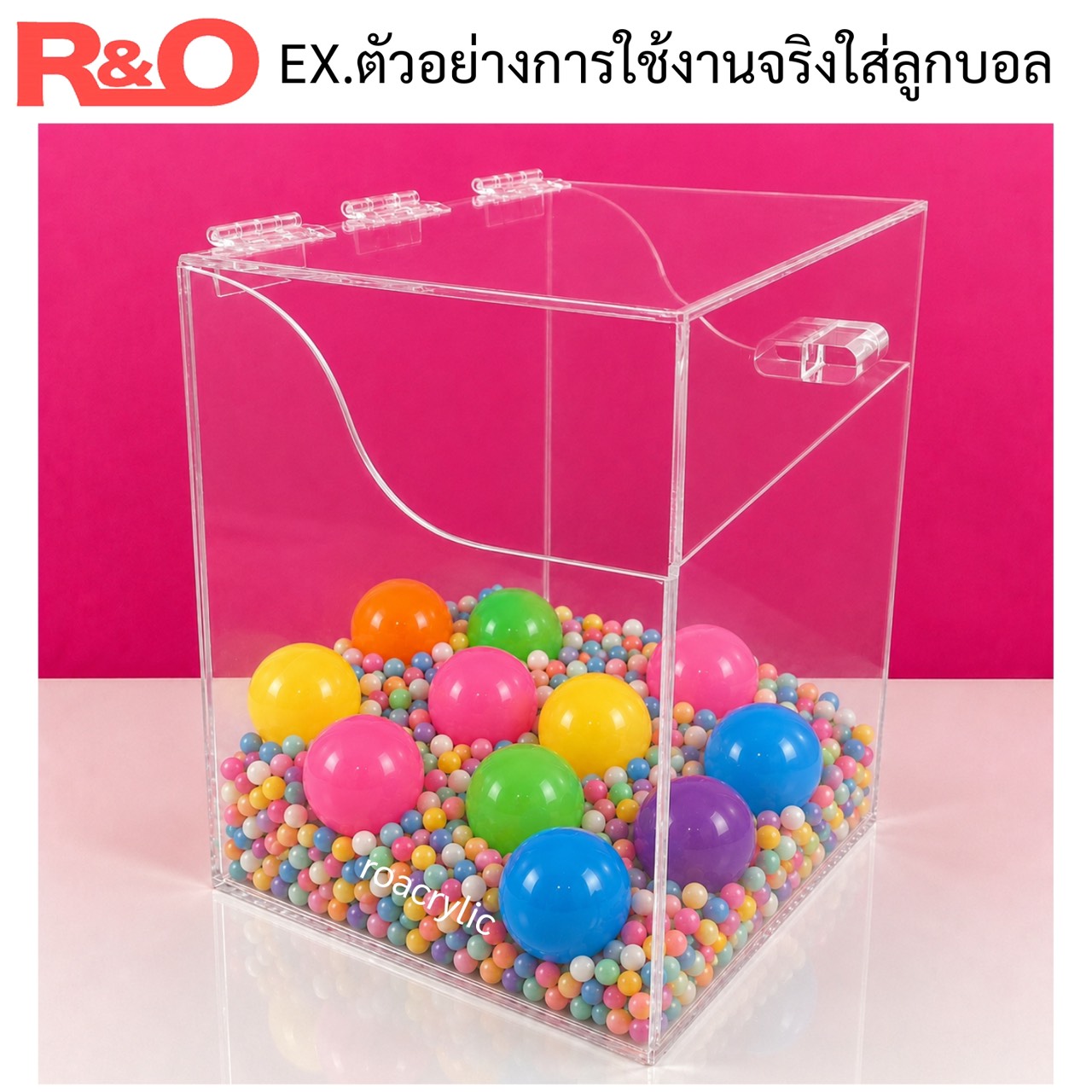 กล่องอะคริลิคใสอเนกประสงค์ พร้อมฝาปิด Clear Acrylic 3 กล่องอะคริลิคใสอเนกประสงค์ พร้อมฝาปิด Clear Acrylic - Image 3