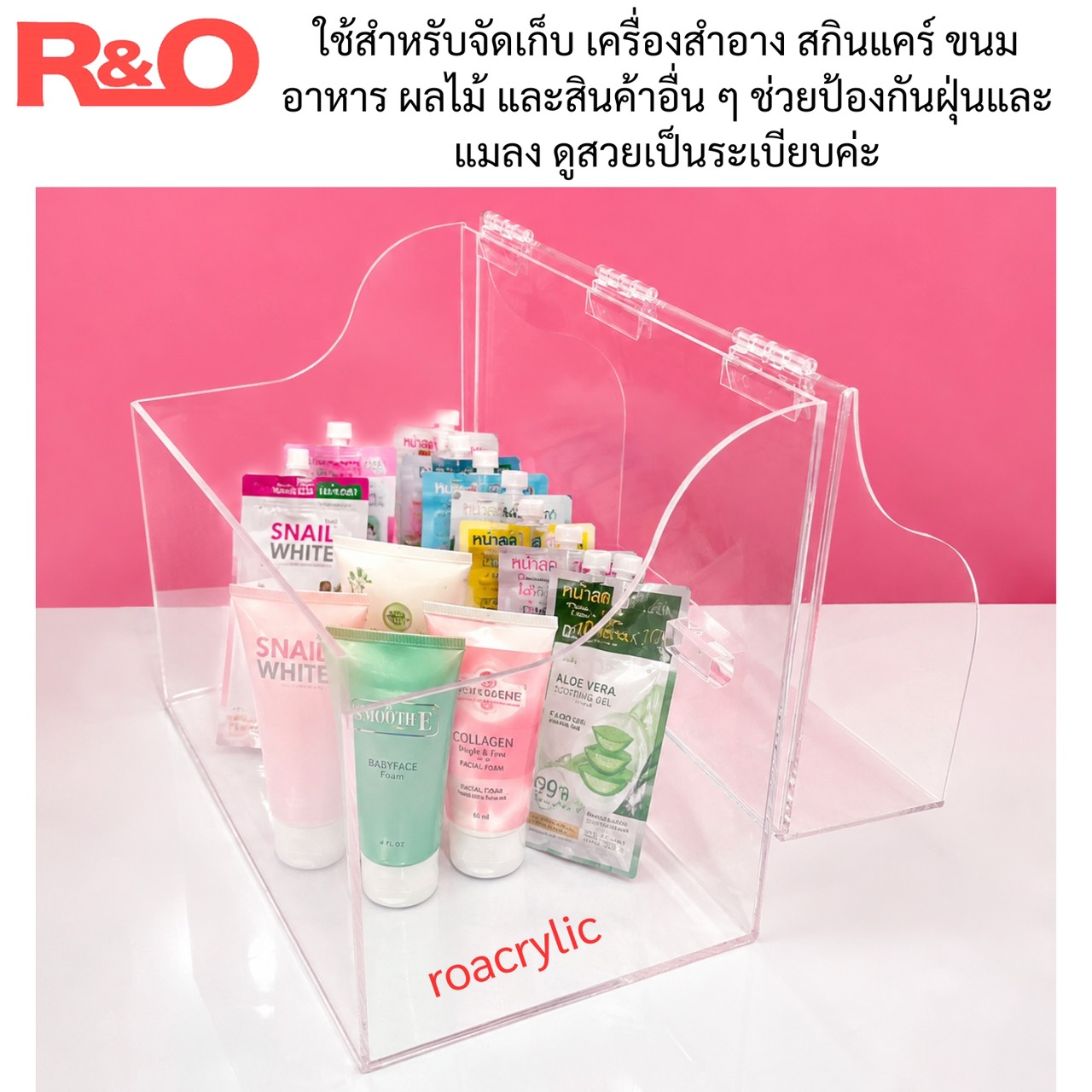 กล่องอะคริลิคใสอเนกประสงค์ พร้อมฝาปิด Clear Acrylic 6 กล่องอะคริลิคใสอเนกประสงค์ พร้อมฝาปิด Clear Acrylic - Image 6